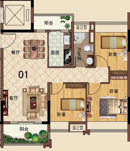 宅男视频APP在线观看陶瓷磚應用效果：大瀝碧桂園·華府01戶型宅男视频免费版APP下载效果鑒賞