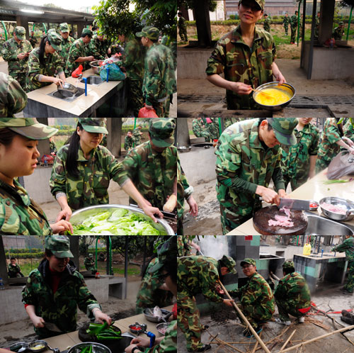 戰地野炊，小夥伴們各司其職
