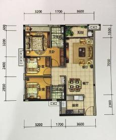 佛山美的花灣城3座01、02單元4座01、02、04單元90.00㎡